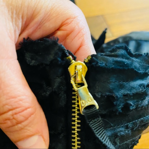 DOLCE & GABBANA Black Pleated Silk Dress With Bow - Picture 12 of 14